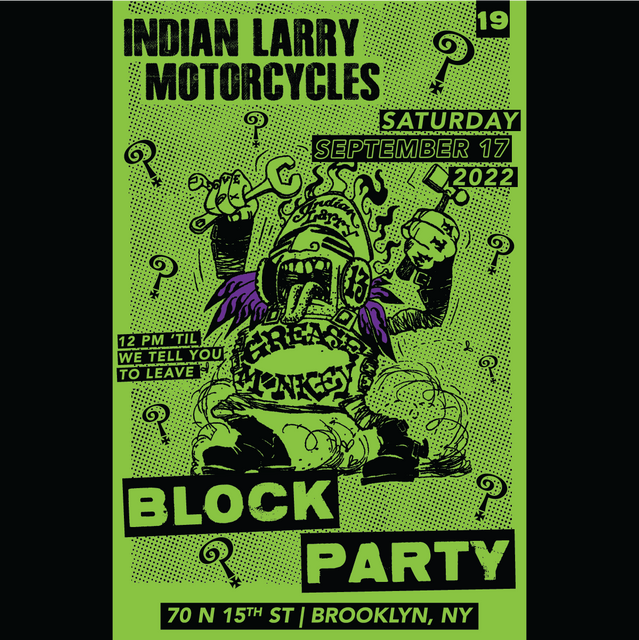 19th Annual Indian Larry Grease Monkey Block Party - Sept. 17, 2022
