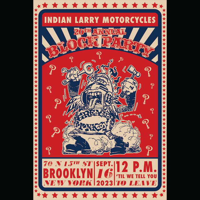 20th Annual Indian Larry Grease Monkey Block Party - Sept. 16, 2023