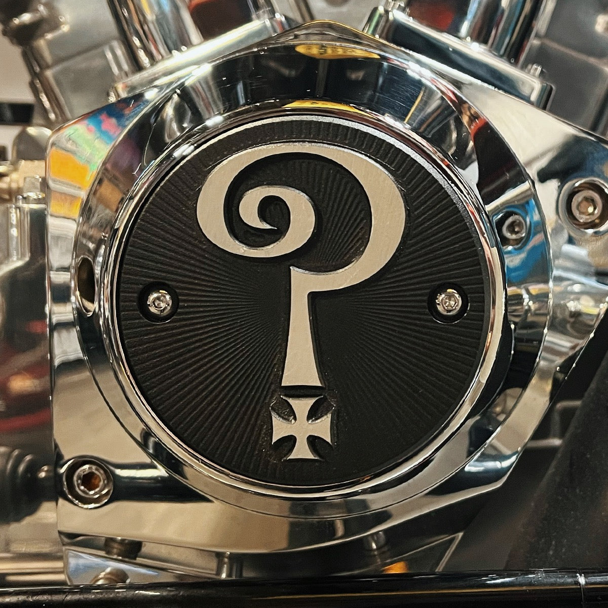 Question Mark Horizontal Points Cover - Black + Aluminum– Indian Larry ...