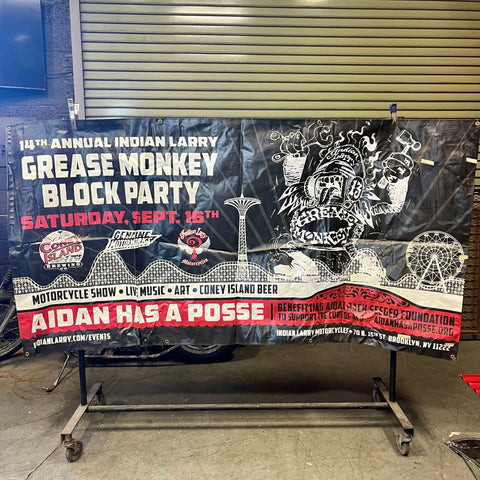 14th Annual Indian Larry Block Party Banner