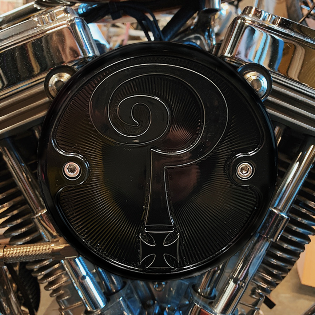 Indian Larry Air Cleaner Cover - Gloss Black