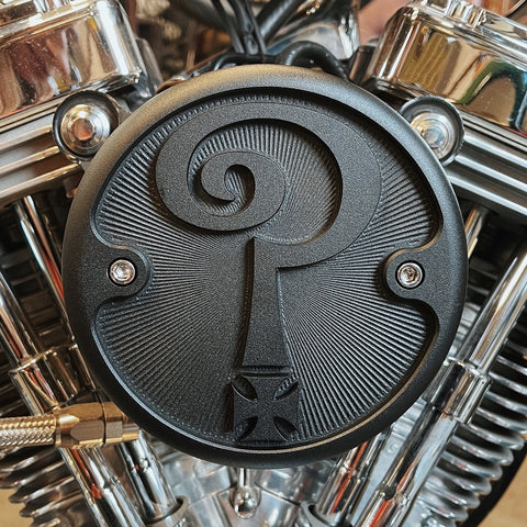 Indian Larry Air Cleaner Cover - Matte Black