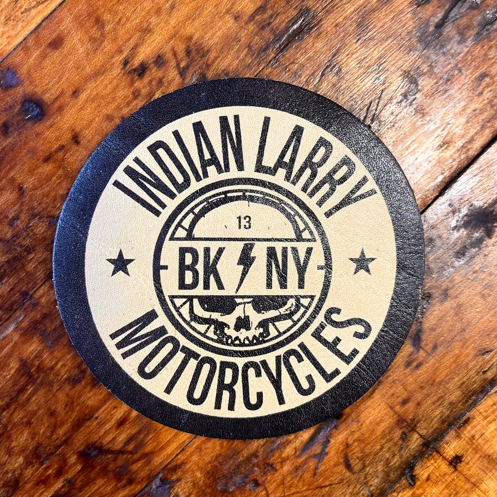 Indian Larry BKNY Leather Patch Cream & Black