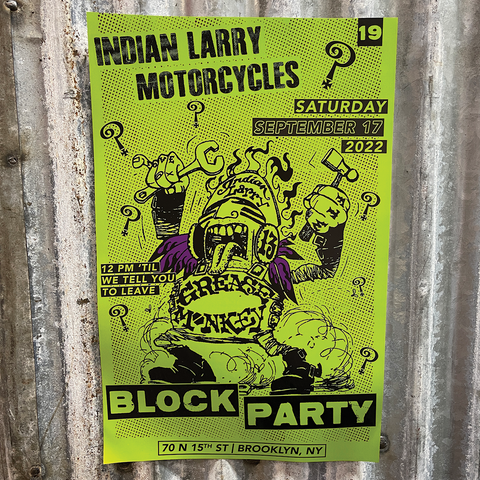 Indian Larry Block Party Poster