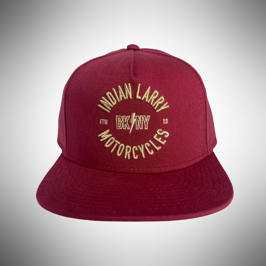 Indian Larry BK/NY Hat - Cardinal + Gold